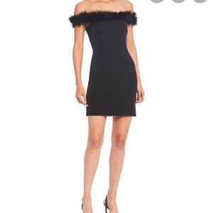 Gianni bini black feather dress